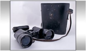 Pair of German WW2 10 x 50 Binoculars by Carl Zeiss, Marked Flak (Kuste) 266, With Maker`s Mark,