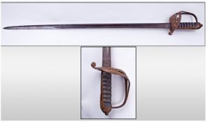British Infantry Officers Sword, Acid Etched Blade.