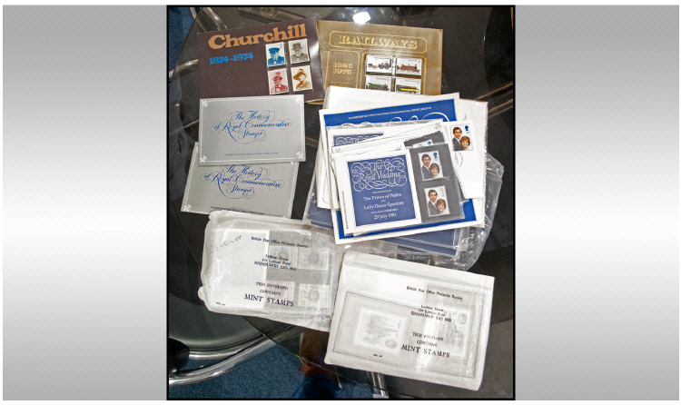A Mixed Lot Of Mainly Royal Wedding And Silver Jubilee Stamp Material. Includes packs, stamps,