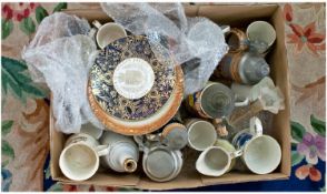 Collection of Assorted Miscellaneous Ceramics comprising mainly tankards and ornaments.