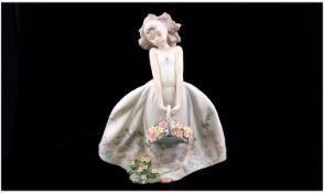 Lladro Exclusive Figure ` Wild Flowers ` Model No.6647. Date 16.12.99. Mint Condition. Complete