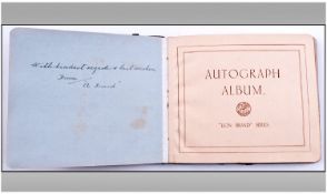 Autograph Book Containing A Collection of Signed Letters and Newspaper Cuttings. Includes a signed