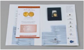 London Mint Ltd Edition Gold Miniatures Collection, 2008 1/20 oz Gold Angel Coin, Struck In 24ct