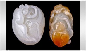 Two Carved Jade Pieces.