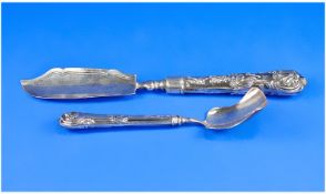 George IV Pair of Matching Silver Cheese Scoops, Makers Mark U & H, George Unite and James