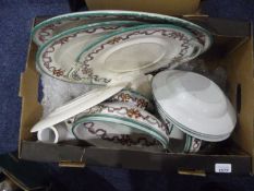 Collection of Assorted Ceramics, comprising Albert Ribbon dinner ware including large meat dishes