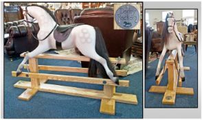 Quality Hand Crafted `Derby Rockers` Rocking Horse  Consisting of a hardwood base, real horse hair