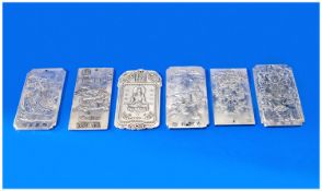 Chinese Collection of Modern White Metal Coloured Trade Tokens. Various subjects, sizes and