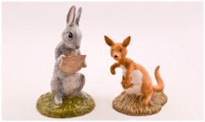 Royal Doulton Winnie The Pooh Collection. 1, Kanga. 2, Rabbit reads the plan. Original boxes.