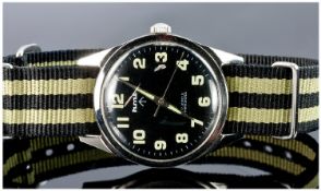 Gents HMT Military Wristwatch, Manual Movement, Numbered To Case GB-12643 0214007