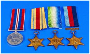 World War II Set Of Four Medals And Bar Awarded To John Ashworth. Comprises 1939-1945 service