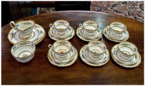 Royal Paragon `Ontario` Fine Bone China Part Tea Set. Comprises 6 cups and saucers, 6 small side