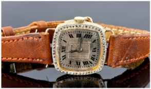 18 Carat 1920`s Diamond Asprey Wristwatch.