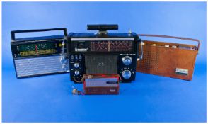 Collection of Four Retro Radios comprising Steepletone Multiband Radio in original box, Perido, 7