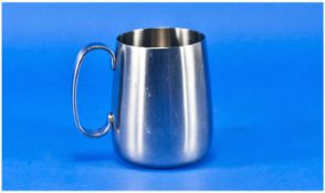 Robert Welch (1929-2000). A.J.J Wiggins `Old Hall` Stainless Steel Tankard, marked to the base `