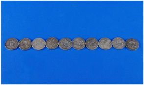 A Collection of 10 Coins Depicting 10 Emperors of the Qing Dynasty. Emperor Shunzi Ai Xin Jue Luo