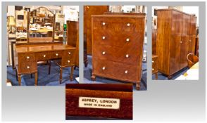 Asprey Art Deco Four Piece Bedroom Set Of Fine Quality. Inlaid with ivory and exotic woods of the