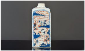 Chinese Imari, Square Section Bottle Vase, late Kangxi period, beautifully decorated in the