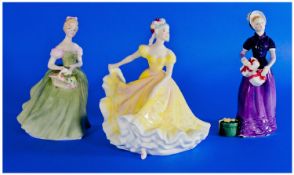 Royal Doulton Figures, Three In Total. Comprising; 1, Ninette, HN 2379, issued 1971-1997, modelled
