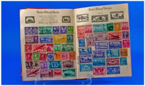 Stamp Album Titled ``The Nelson Stamp Album For Stamp Of The World.`` Includes stamps from various