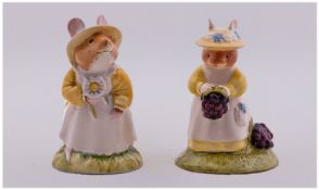 Royal Doulton From The Brambly Hedge Collection. 1, Primrose picking blackberries. 2, Primrose