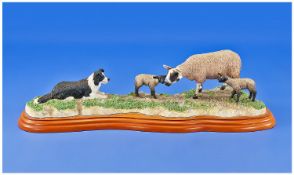 Border Fine Arts Group Figure, The James Herriot Studio Collection. ``Prodigals Return`` raised on