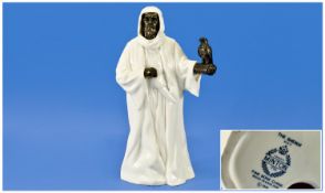 Minton Bronze and Ceramic Figure, ``The Sheikh`` M.S.3. Height 10 inches. Mint condition