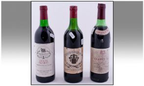 Three Bottles Of Red Wine Comprising Etko Ltd Claret, Vintage 1988, Numbered 111125. Together With