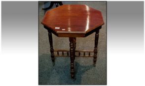 Victorian Mahogany Breakfast Table with tripod base. 27 inches high and 34 inches wide.