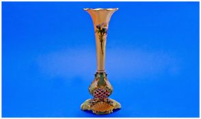 Royal Worcester Reticulated Specimen Vase ` Thistles ` on Blush Ivory Ground. Shape 1938. Date
