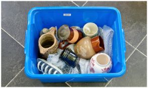 Box of Assorted Ceramics including Cottage Ware teapot, cups and saucers, Masons Ironstone, Foley,