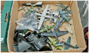 Model Military Planes, Die Cast, 20 in total. Mainly with stands. Some ERTL.