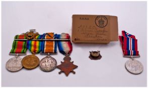 Military Interest, Comprising Group Of Three WW1 Medals Comprising 1914 Star + Mons Clasp, British