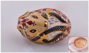 Royal Crown Derby Country Mouse Paperweight, gold stopper to celebrate 21st year of issue of