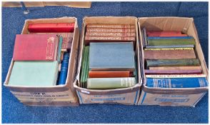 Three Boxes Of Books. Mainly comprising children`s books, gardening guides, travel and history.