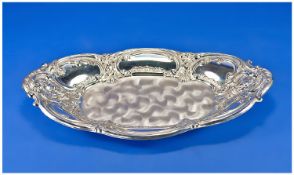 WMF IKORA Silver Plated Embossed Serving Dish Of Lozenge Form With Acanthus And Scroll Decoration,