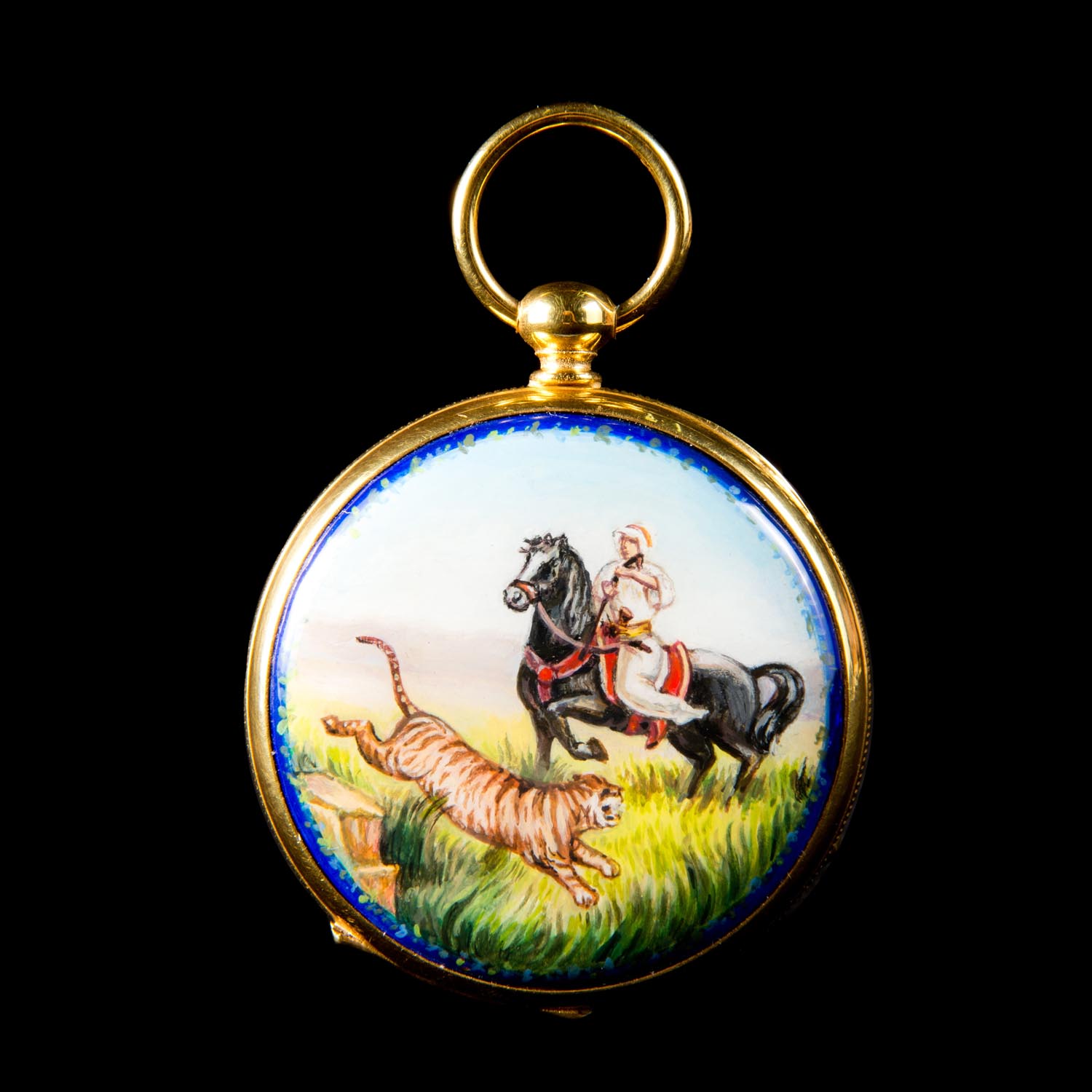 ?? ?????????,18?? Rare Antique Chinese Market pocket watch, 18th Century Dia. 55mm. Enamel