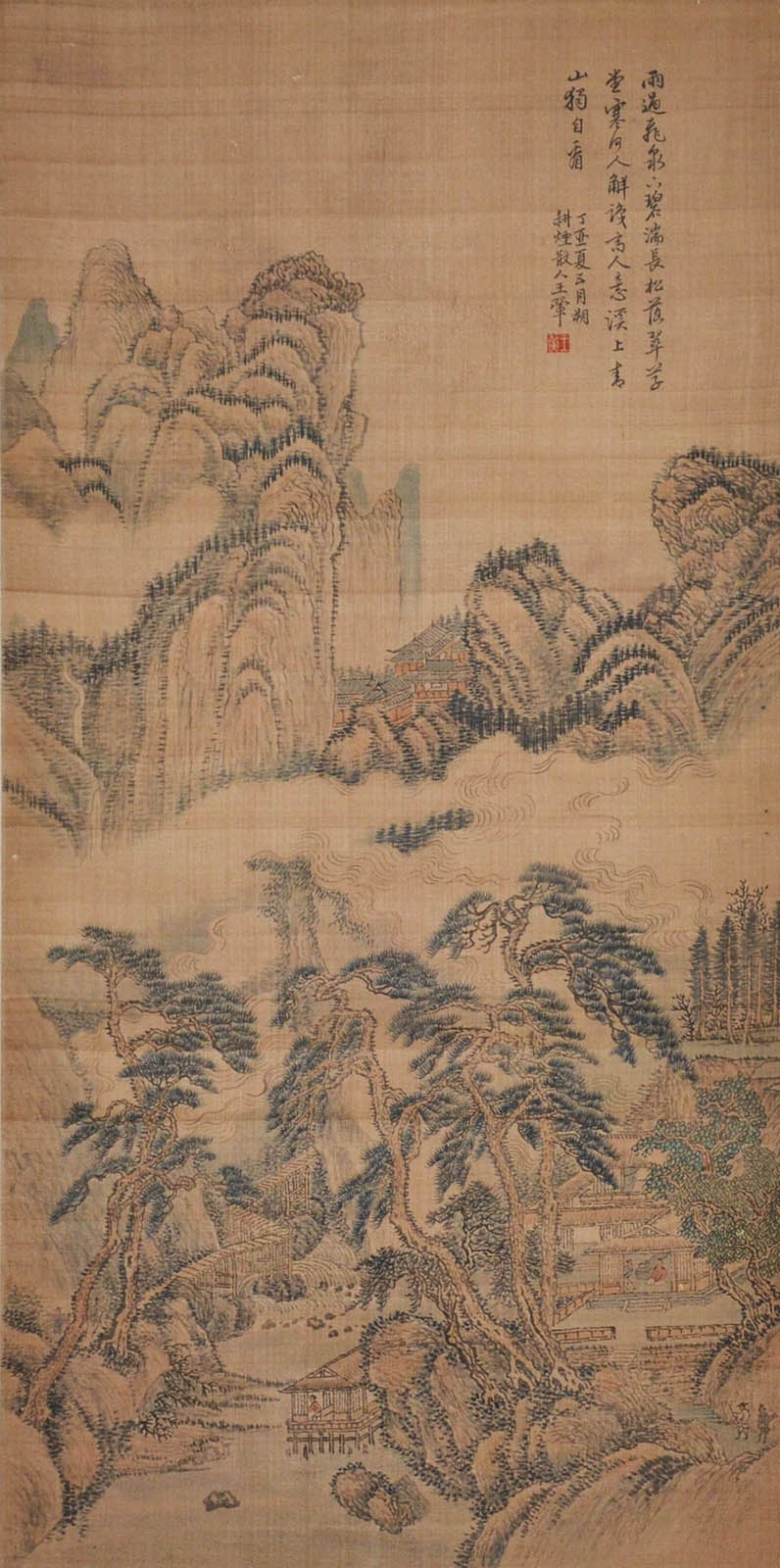 ? ?? (1632 - 1717) ??????? Wang Hui Qing Dynasty House in Water Spring ? ??(1632 - 1717)