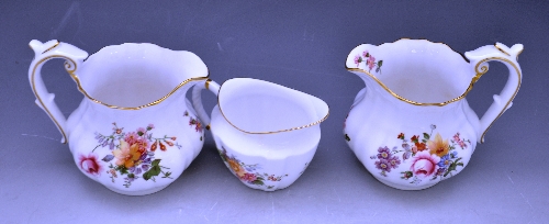 Collection of Royal Crown Derby tea and coffee ware, Derby Posies pattern, together with egg cups,
