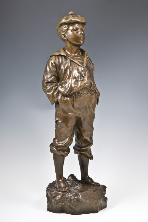 Vlaclav Szczeblewski, The Whistler, a bronze figure, titled "MOUSSE SIFFLEUR" marked bronze
