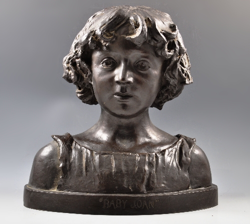Margaret Cresswell
"Baby Joan"
a bronze bust, 
34cm.