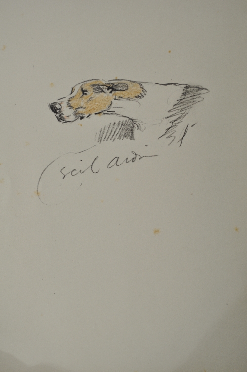 Cecil Aldin, "Rat Catcher to Scarlet", London, n.d., with an original signed sketch by Cecil Aldin