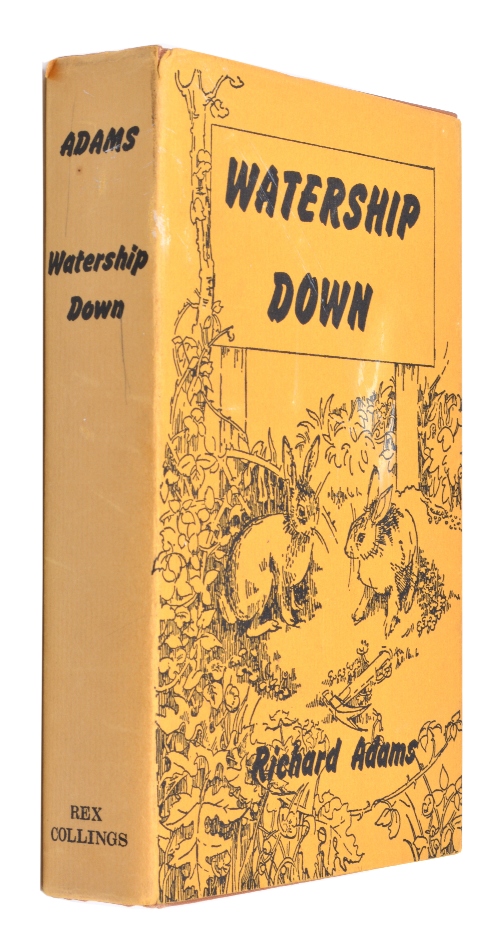 Richard Adams, "Watership Down", First Edition, Rex Collings, London 1972, with dust wrapper.