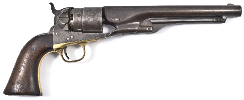 American Civil War:  Colt 1860 pattern army revolver, No. 25219, .44 calibre 20cm barrel, marked