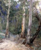 Clara Southern (Australian, 1861-1940)oil on canvas,Field gate and trees,signed,12 x 10in.