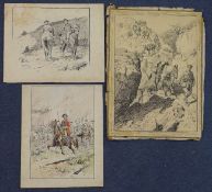 Frank Algernon Stewart (1877-1945)three pen and ink drawings,Salonica Army 1919; Georgian Cavalry