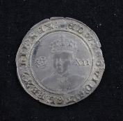 An Edward VI shilling 1551-3, facing bust, rose MM, F