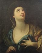 19th century Italian Schooloil on canvas,Portrait of a female saint,29 x 24in.