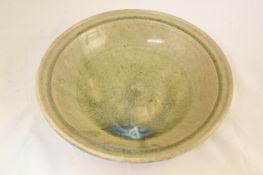 A Chinese Longquan celadon dish and a Jun ware type dish, Song / Ming dynasty, the Southern Song