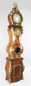 A Louis XVI style ormolu monuted kingwood and marquetry longcase clock with Roman tablet numerals,